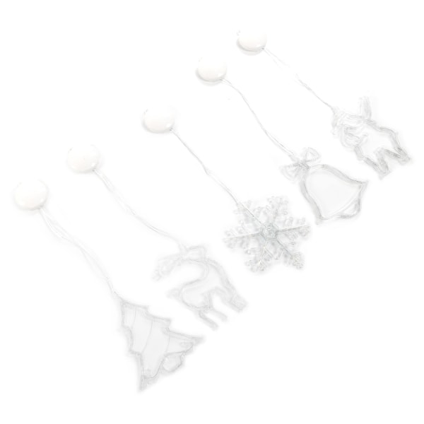 5 Styck/ Set Jul LED Viss Ljus Dekoration Fönster hängande Älgträd String Lights