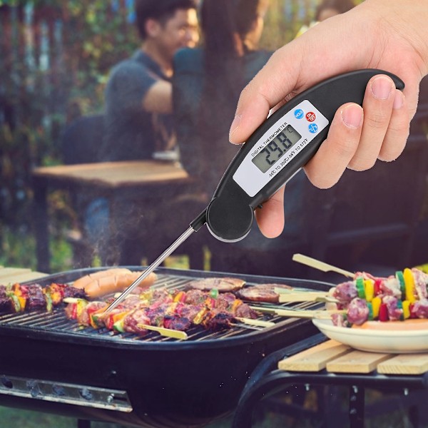 Fällbar sond LCD digital display BBQ grill kött termometer kök matlagning mat termometer