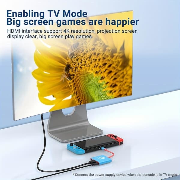 Pd100w Dockingstasjon Kompatibel med Nintendo Switch, Bærbar Switch Dock Erstatning