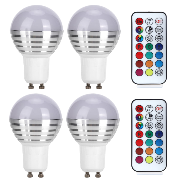 3W RGB LED färgskiftande glödlampa med fjärrkontroll för heminredning 85V-265V