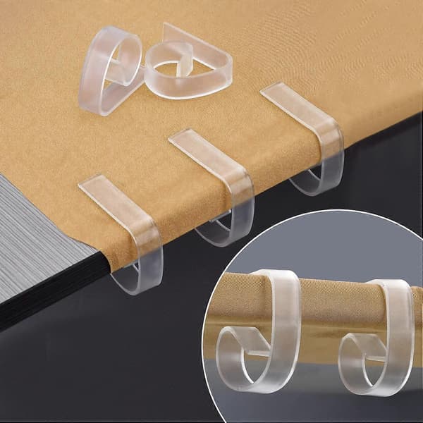 24 Plastic Tablecloth Clips, Transparent Tablecloth Clips for Picnics