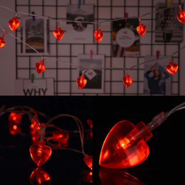 Hjärtformat strängljus Alla hjärtans dag LED strängljus DIY dekorativt ljus