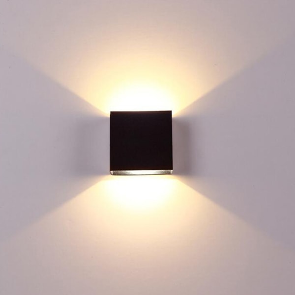 6W LED fyrkantig form aluminium vägglampa för sovrum säng korridor inomhus dekoration ljus