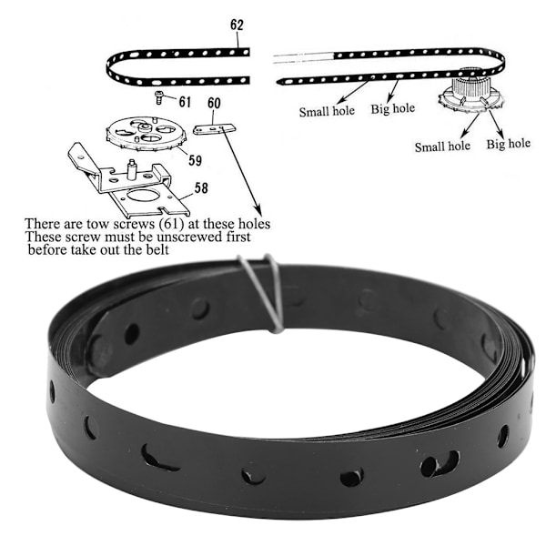 Stål Timing Belt Tillbehör för Fellow Stickmaskin KH940 KH900 KH910 KH920 KH930 KH965 KH970 CK35, Stickmaskin Synkron Stål