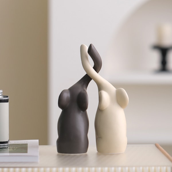 Scandinavian Elephant Decoration - 2-pack Hygge Home Decor for Sofa/Coffee Table