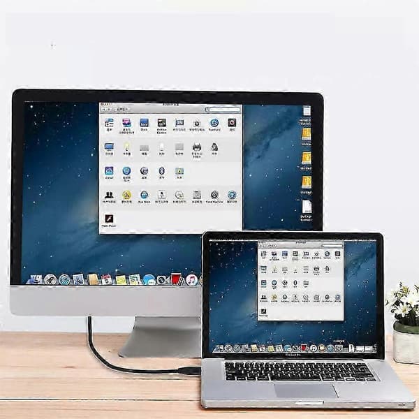 2-kabel 20 Gbps han til han, kompatibel med Apple Macbook Pro Air mini og iMac White