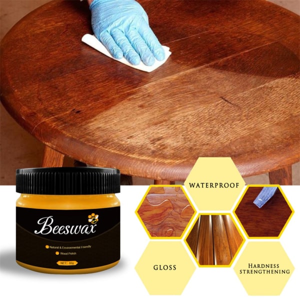 80 g multipurpose bivax golvvax för trärengöring och polerservetter försköna och möblera