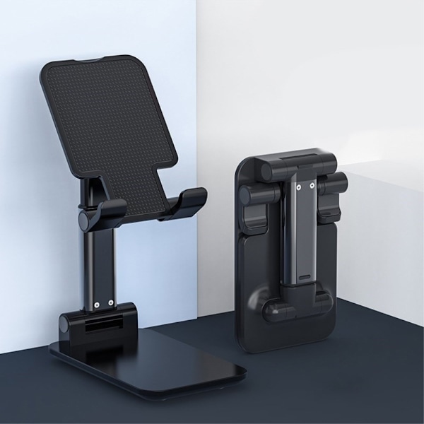 Mobilholder Bærbar Til Skrivebord - Sort Black Black Svart