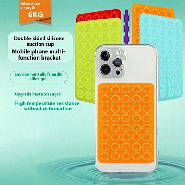 2-Pakning Universal Mobilholder Sugekopp Dobbeltsidig