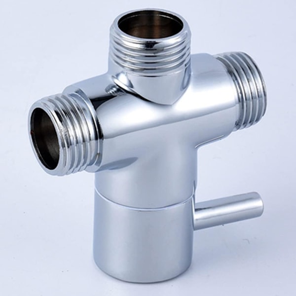 (Labor Day Special!) Omkastare, Han G1/2 Mässing Kran T-adapter Krom Badrum Dusch Kran Tillbehör Vattenomkastare 3-vägs Han Fyllningsventil