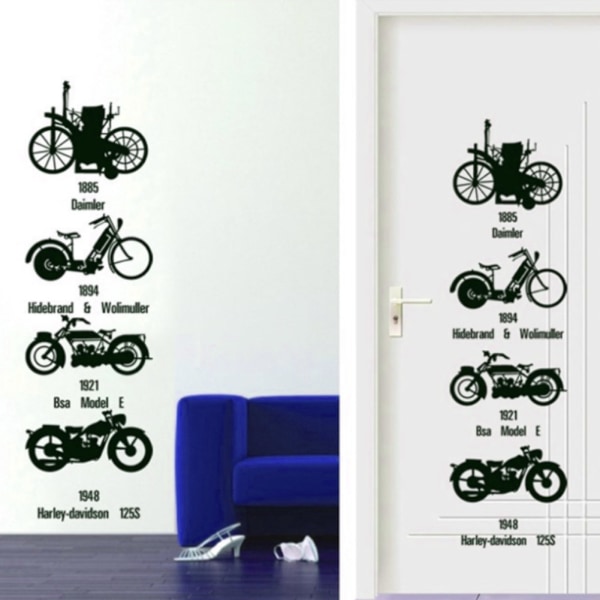 Motorcykel cykel mönster väggdekal för vardagsrum sovrum bakgrund vägg dekorativa dekal