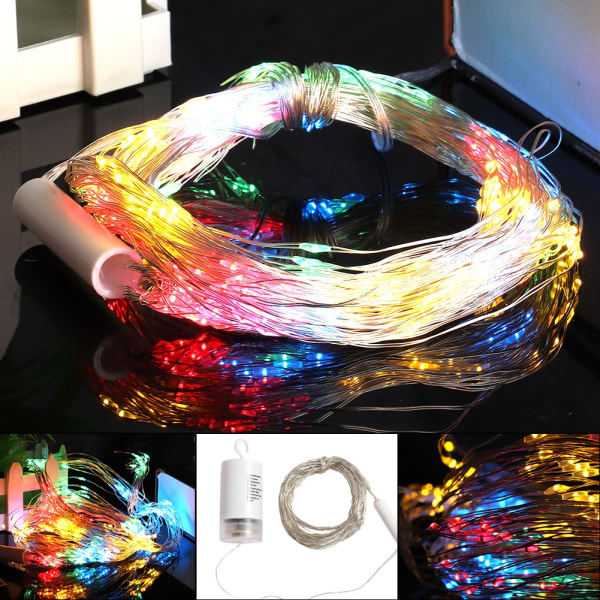 280 LEDs Vattentät String Light Flexibel Wire Lamp Party Grill Juldekor (Färgglad)