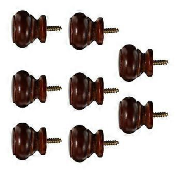 8 Pcs Wooden Knobs for Doors Durable Wardrobe Knobs Useful Round Handles for Drawers