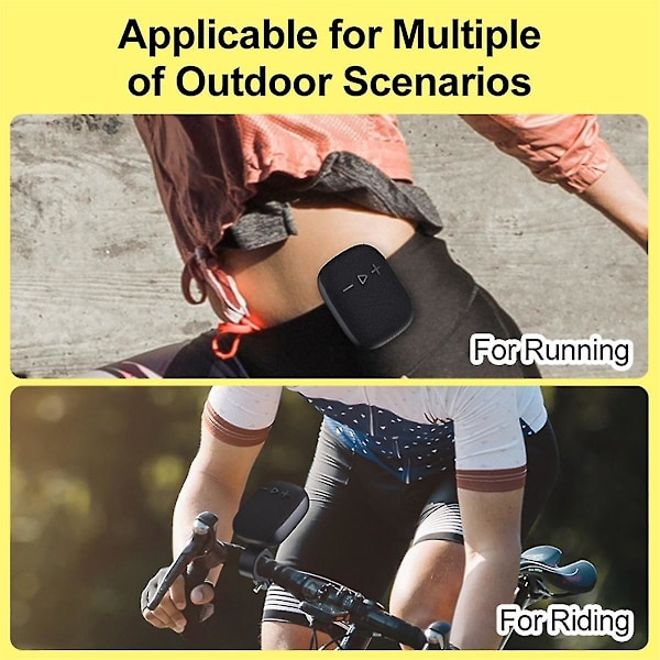 Cykelhögtalare, Trådlös Bluetooth-högtalare för Styret, Subwoofer för Cykling, Svart