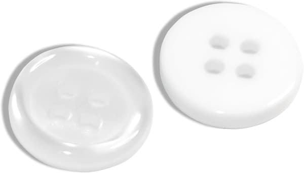 20 stk Perlemorsknapper - 4 Hull, 12,5mm, Runde for Klær