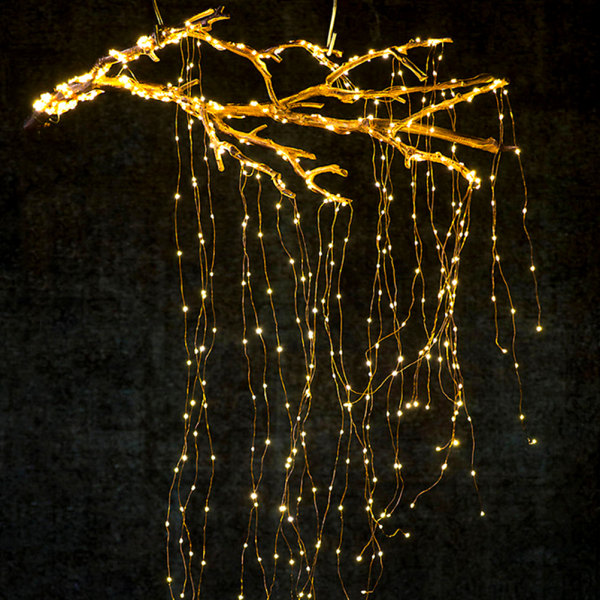 Vattenfall String Lights Star Dekorativa Lights Twinkle Fairy Lights med fjärrkontroll
