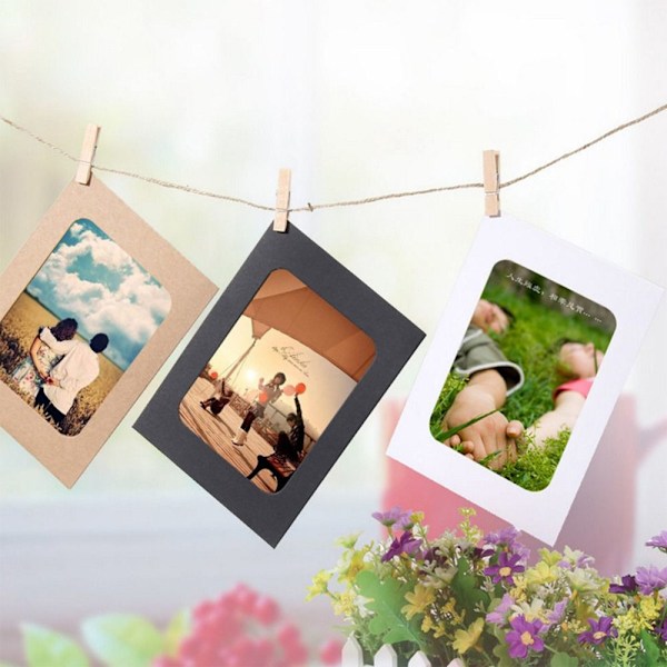 Kampanj till lågt pris! 10 st Pappersfotoramar Fotoalbum SVART Black