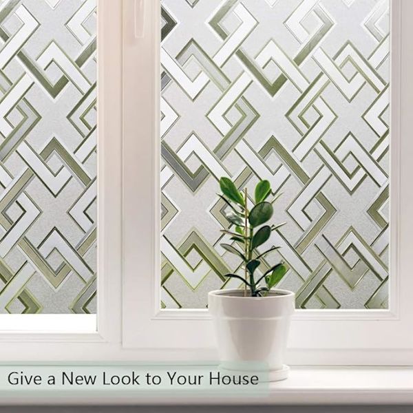 Blue Dream Electrostatic Film Window (45 x 200 cm, Square Pattern)