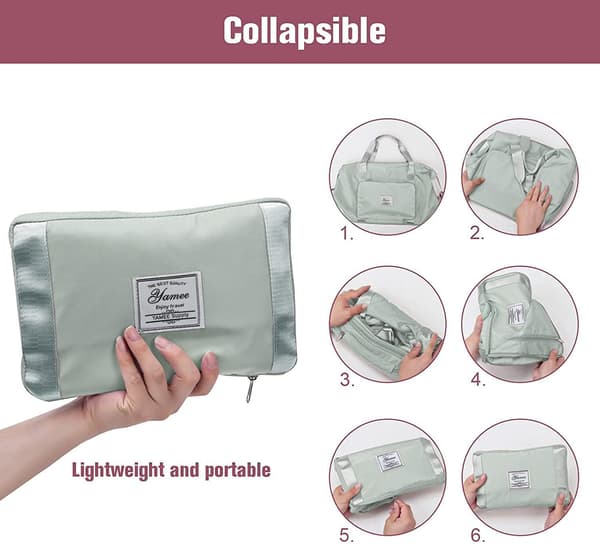 Foldable Carry-on Bag with Wet and Dry Separation green