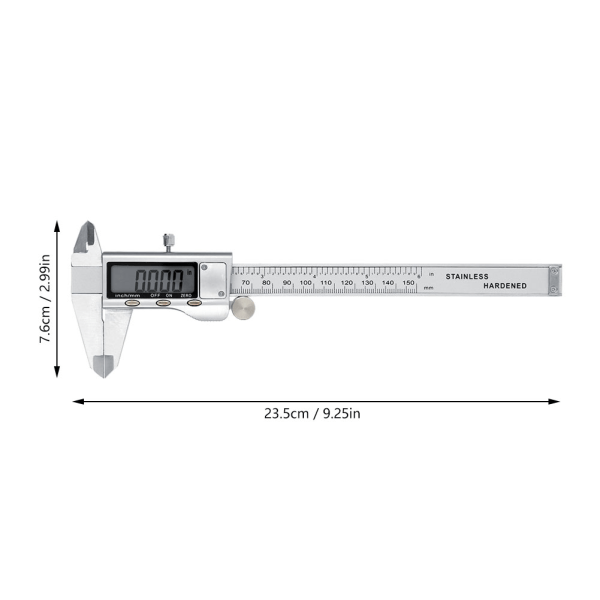 0-150 mm hög precision metall LCD Digital Vernier Bromsok Mikrometer Mätare Mätverktyg