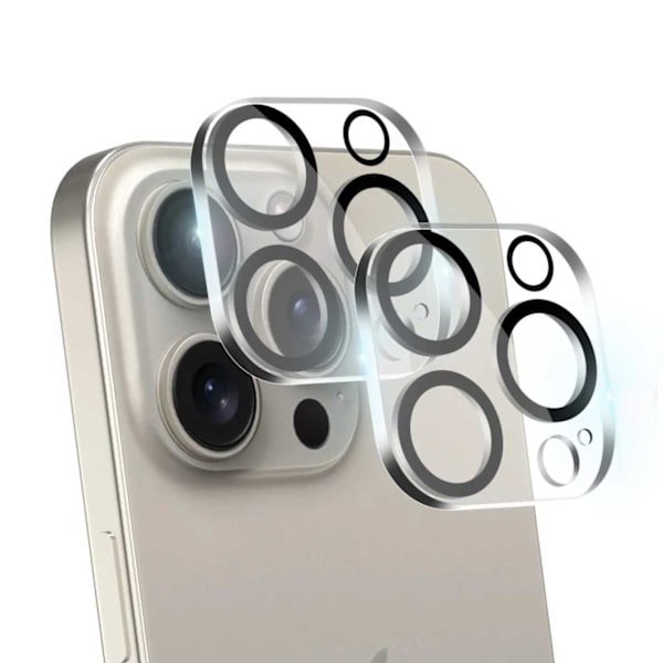 2-pack Compatible with iPhone 15 Pro/15 Pro Max Lens Protector/Camera Protector transparent