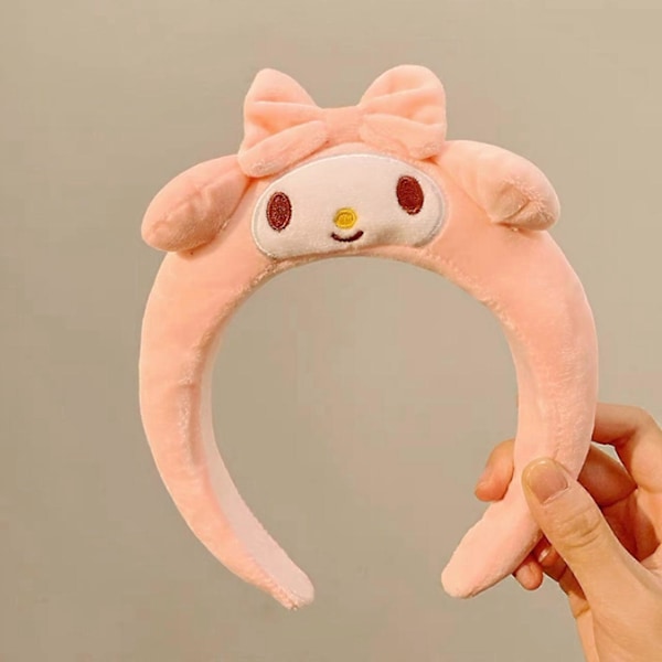 Kawaii Hårbånd Sanrio My Melody Kuromi Cinnamoroll Pompom Purin Hårtilbehør Anime Søt Tegneserie Plysj Hodeplagg Jenter Gave 3