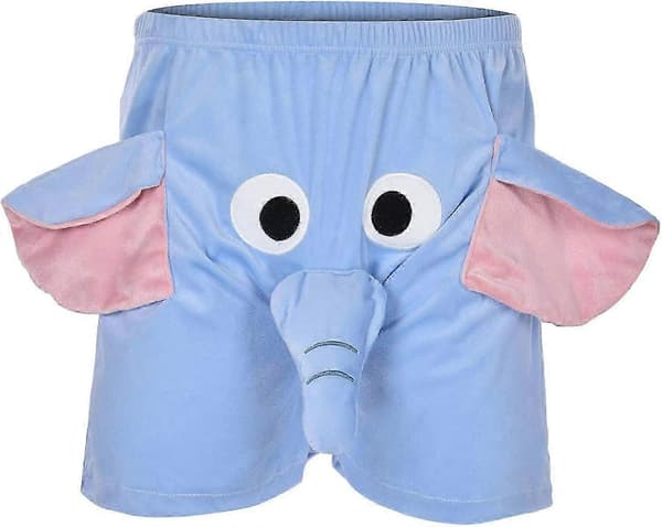 Morsomme elefantundertøy, nye boksershorts, spøkepresentasjon av herre-bomullsshorts L