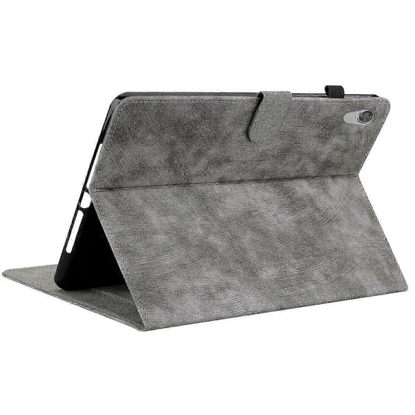 Tablet Case Compatible with Lenovo Tab M10 HD Gen 2 Tiger Pattern PU Tablet Case (Grey) Grey