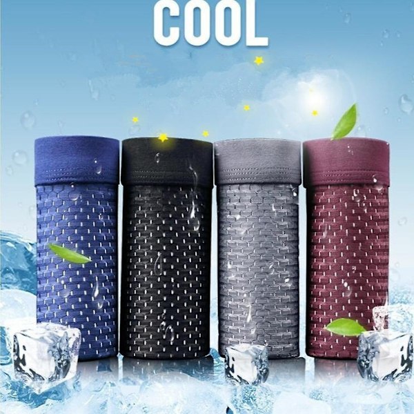 4-pack Bambu Bokserit Miehille Mikrokuitu Bokserit Alusvaatteet Kompressio Stretch 2XL
