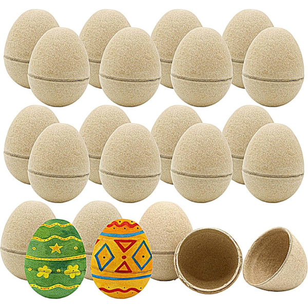 Biodegradable Pulp DIY Kids Pulp Eggs in Multiple Sizes, Suitable for Easter, Safe and Environmentally Friendly Craft Materials 3.15in*2.17 in