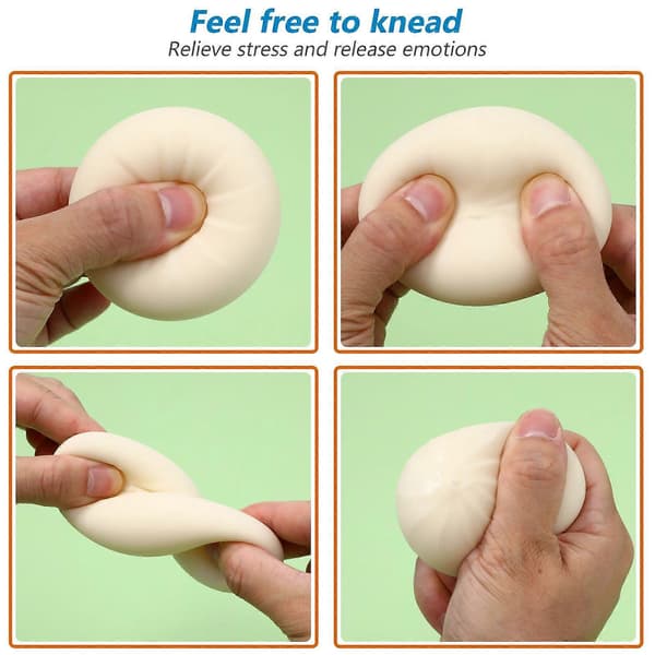 3 stk. Dumpling Stressbolde Klemme Sensorisk Legetøj med Mad Damper Håndboldlegetøj Festartikler
