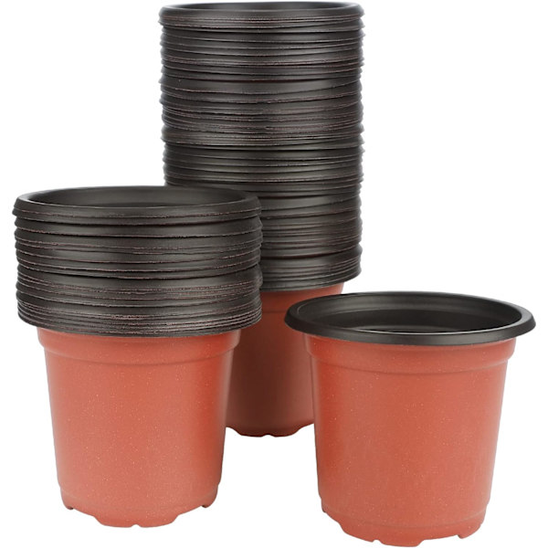 100 Pieces 10 cm (diameter) Soft Plastic Pots, Seedling Pots