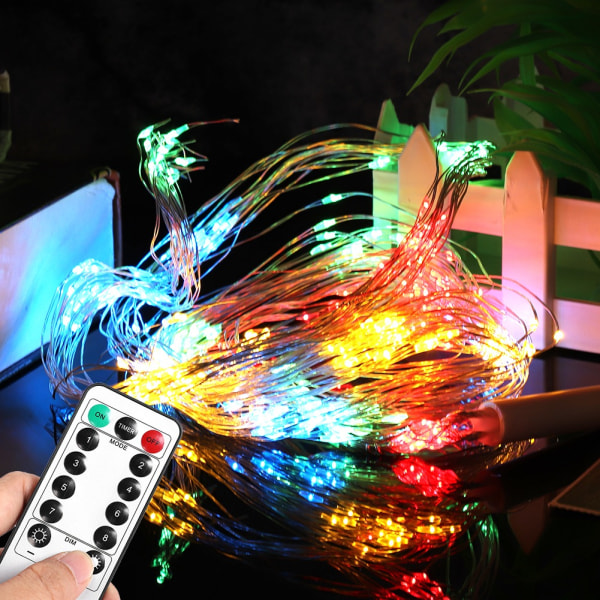 280 LEDs Vattentät String Light Flexibel Wire Lamp Party Grill Juldekor (Färgglad)