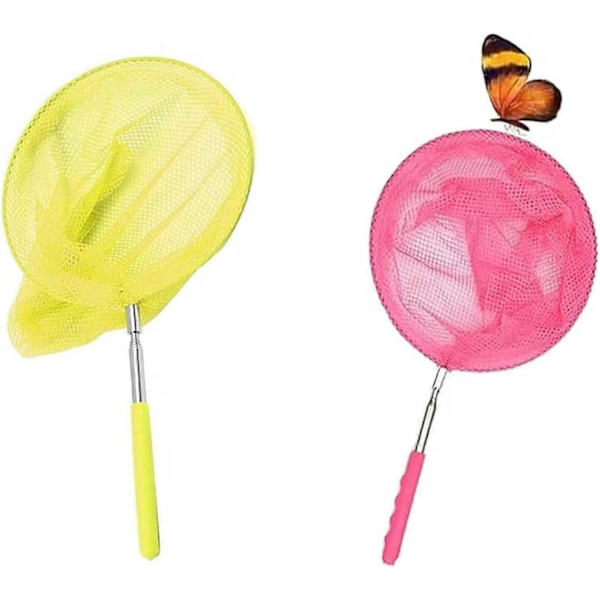 Butterfly Net, 2-pack Extendable Fishing Nets with Non-slip Foldable Handle
