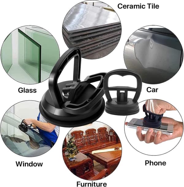 Mini Dent Remover - 3 Pieces - Dent Puller - Suction Cup - Glass Holder - 5.8cm