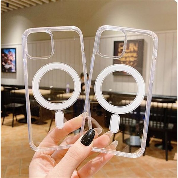 iPhone 11 Mobilskal Kompatibelt med MagSafe Laddare Transparent