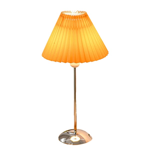 Bordslampa Metall Nattduksbord Sänglampa med tygveckad lampskärm för vardagsrummet i sovrummet