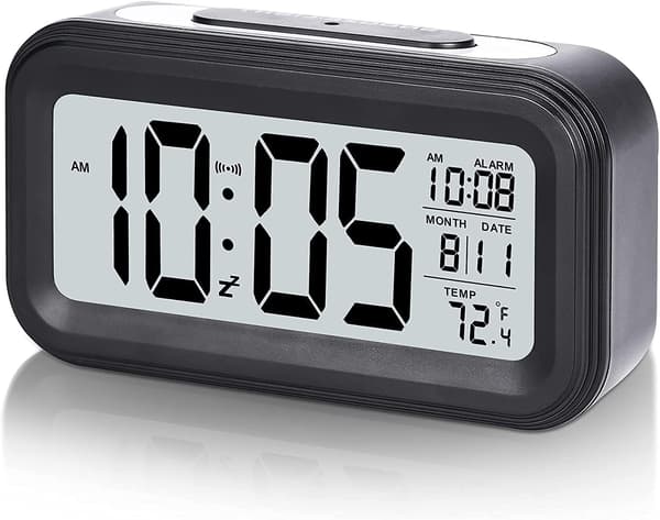 Digital väckarklocka, tyst batteridriven väckarklocka