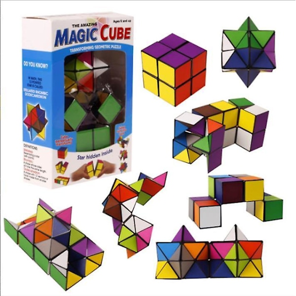 Kreativ DIY 2 i 1 Yoshimoto Neo Cube Magisk Kub Leke Stressreduserende Spill For Barn Menn Kvinner Infinity Cube Gaveidé Bestselger White