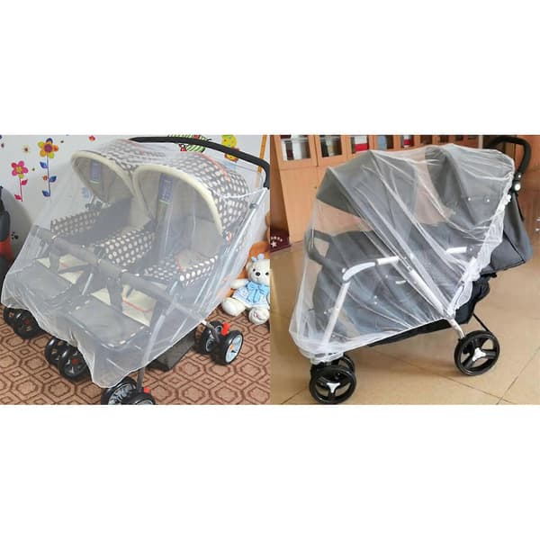 Mosquito Net Insect Net for Double Stroller Bug Net for Pram Strollers Summer Sun Protection Travel Gear B
