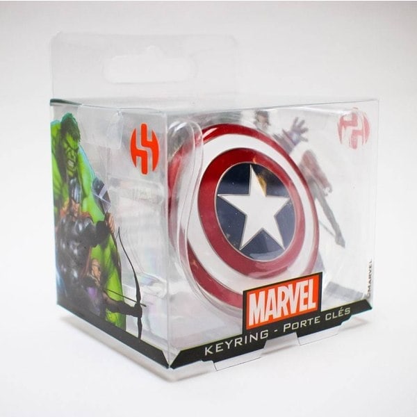 Nyckelring - Marvel Captain America Shield flerfärgad