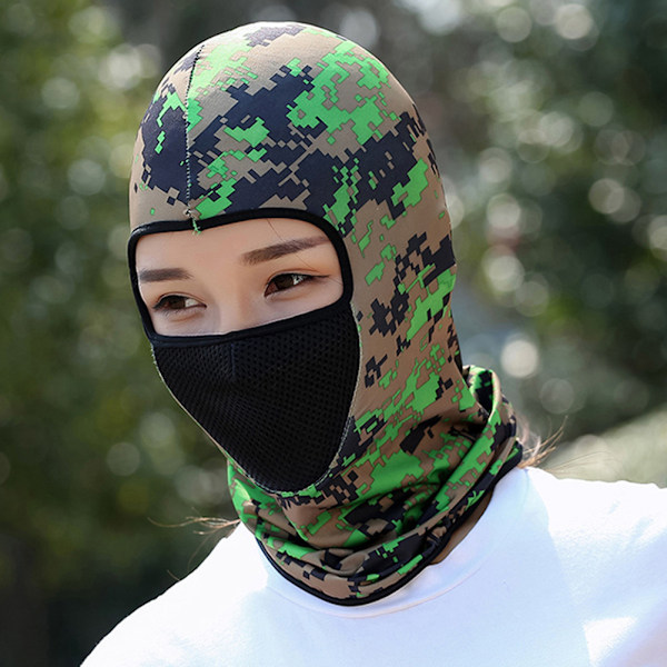 Unisex SnabbTorkande Andningsbar Balaclava Ansiktsmask Andningsbar Sol Dammskydd UV-Skydd Halskrage Halsduk Fullt Ansiktsöverdrag för Utomhus