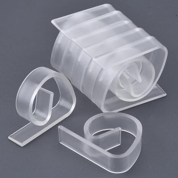 24 Plastic Tablecloth Clips, Transparent Tablecloth Clips for Picnics