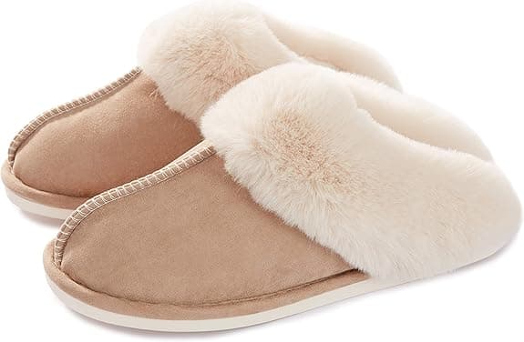 Hjemmesko, fluffy, bløde og varme hjemmesko med memoryskum, størrelser 37-39 beige 38-39