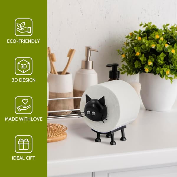 Kissatarvikkeiden pidike, wc-paperirullateline cat