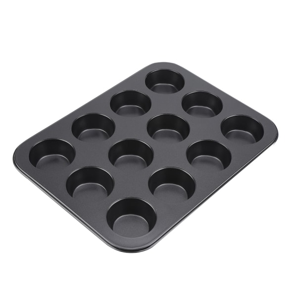 Kolstål Icke-klibbig Kaka Muffins Bakpanna Form Äggtårta