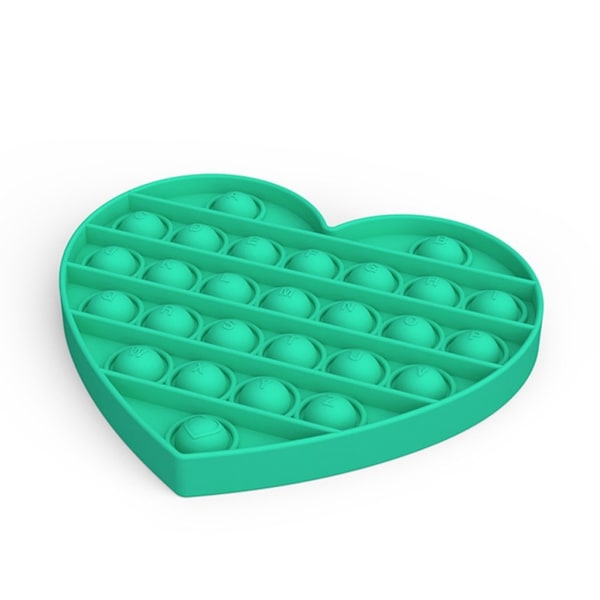 3-Pack Pop It Fidget Leksak Hjärta - Grön