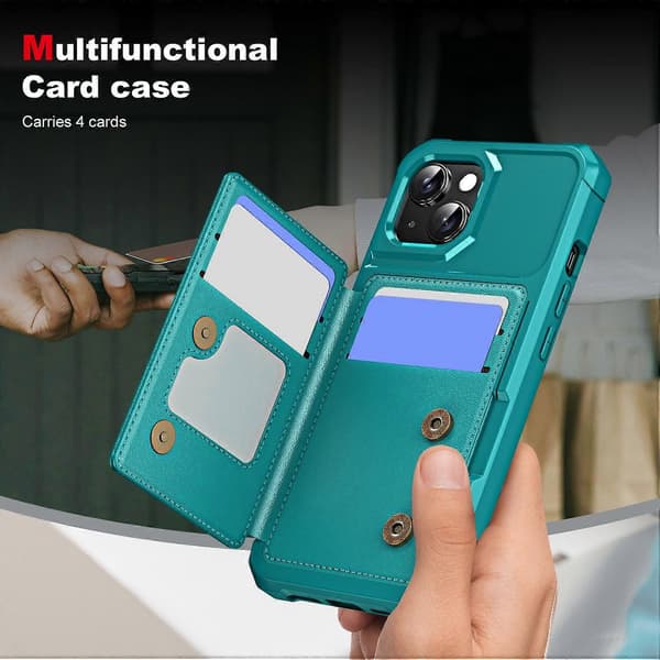 Horizontal Flip Card Slot Leather Phone Case For iPhone 15 Plus