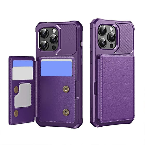 Horisontellt Flip Kortfack Läder Telefonfodral For iPhone 14 Pro Max