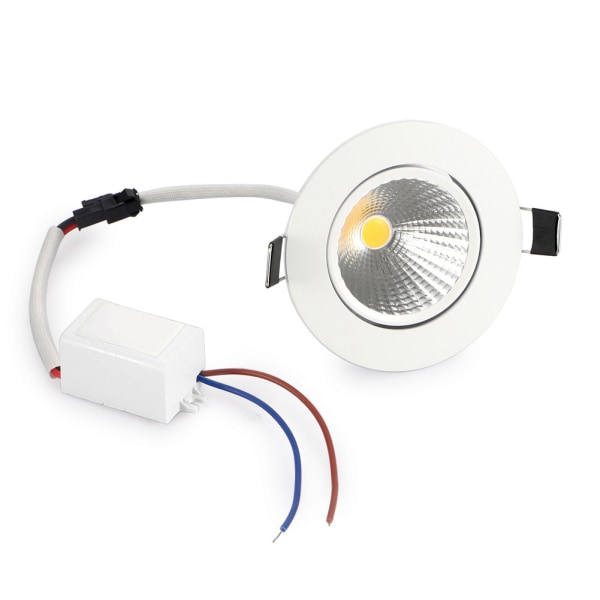 COB LED-taklampa i aluminium Infälld downlight inomhusdekorationslampa Öppningshål 69 mm